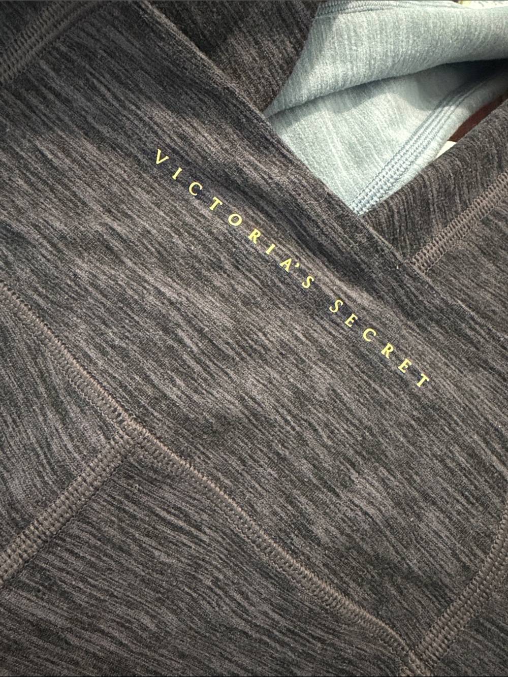 Victoria's Secret leggings - Charcoal Heather with gold Logo